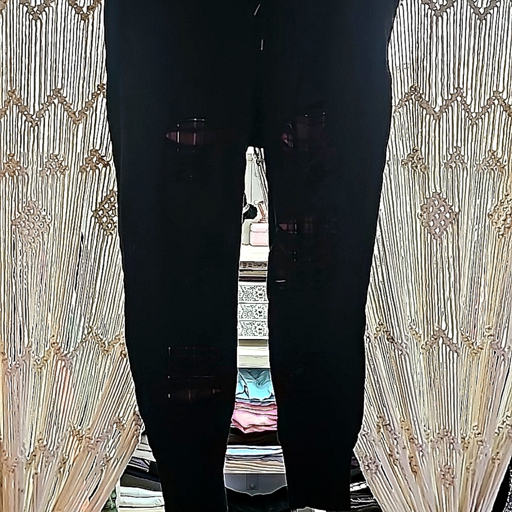 Ripped plaid joggers